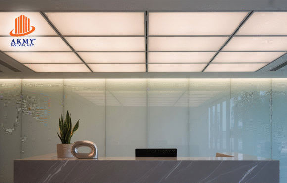 Architect holding LGP sheet for a sleek lighting design project
